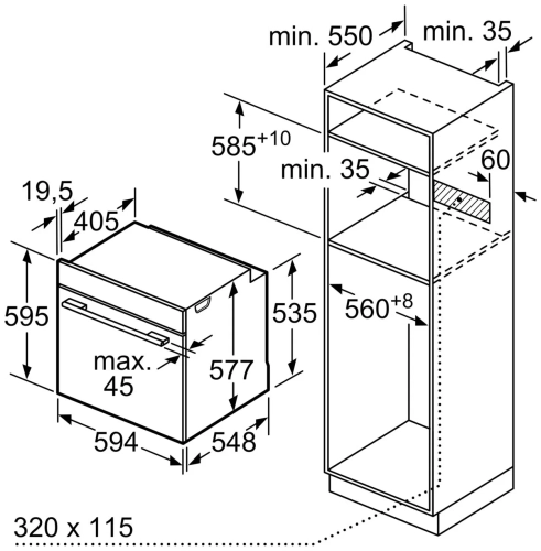 Электрический духовой шкаф Siemens HB632GBS1, черный/серебристый