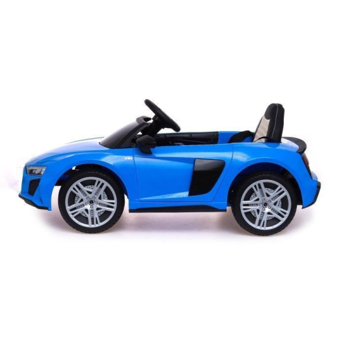 Электромобиль AUDI R8 SPYDER, EVA колеса, кожаное сидение, цвет синий