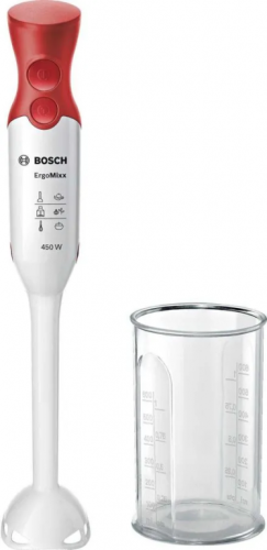Блендер Bosch MSM64010, погружной, белый/красный