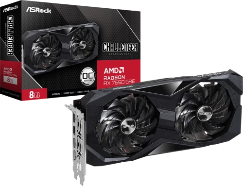 Видеокарта PCIE16 RX 7650 8GB RX7650GRE CL SE 8GO ASROCK