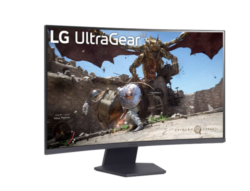 Монитор LG 31,5" 32GS60QC-B 1000R, 16:9, VA, QHD, 1ms, 300cd, 180Hz, HDMI, DP