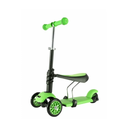 Детский 3-колесный самокат-беговел Navigator Т59981, зеленый