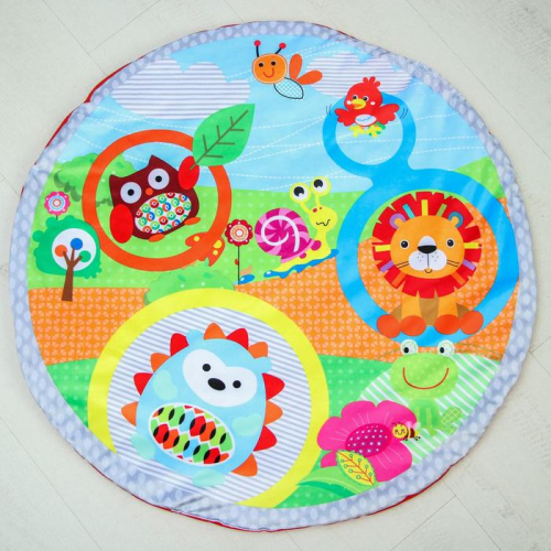 Развивающий коврик «Ежик на прогулке», с дугами и подушечкой Развивающий коврик «Ежик на прогулке», с дугами и подушечкой