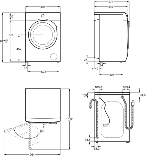 Стиральная машина Electrolux EW6FN348AW, белый