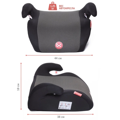 Бустер группа 3 (22-36 кг) Babycare Delphi, черный карбон