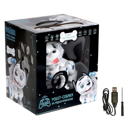 Робот интерактивный радиоуправляемый, программируемый «Дружок», световые и звуковые эффекты
