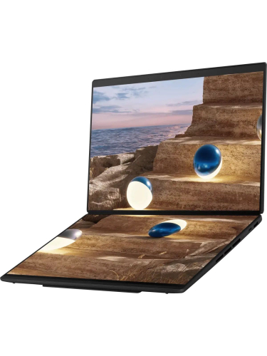 Ноутбук ASUS ZenBook Duo UX8407AA-SN538X, 14" (2880x1800) OLED 144 Гц/Intel Core Ultra X9 378H/32 ГБ LPDDR5X/1024 ГБ SSD/Intel Graphics/Windows 11 Pro, Серый (90NB16V1-M00VU0)