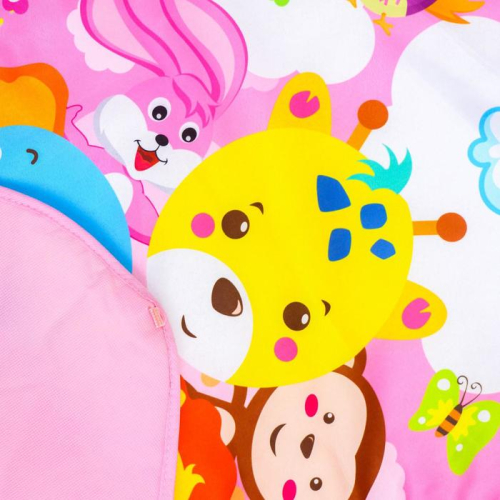 Развивающий коврик «Жирафик», с пианино, розовый