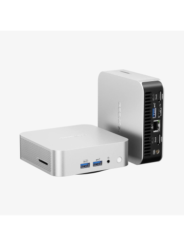 Мини-ПК Geekom A8 MAX, AMD Ryzen 9 8945HS/32 ГБ DDR5/1024 ГБ SSD/AMD Radeon Graphics/Windows 11 Pro, серебристый (GMA8MAXR98945HS-321-EU)