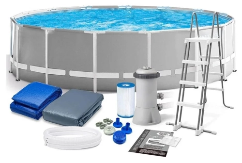 Бассейн Intex Prism Frame 26726 457х122см серый/голубой