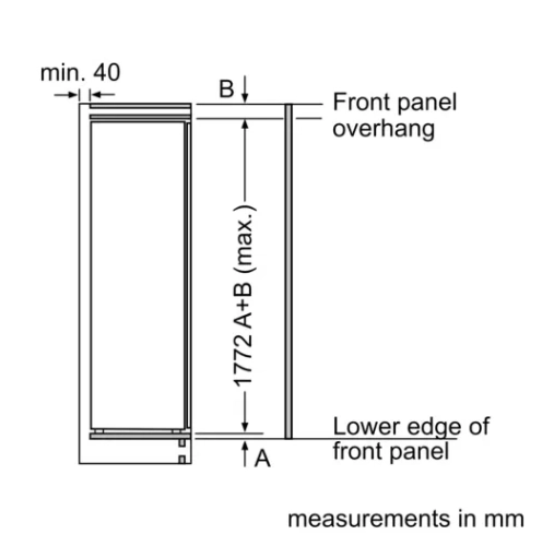 Встраиваемый холодильник Bosch KIL82AFF0, белый