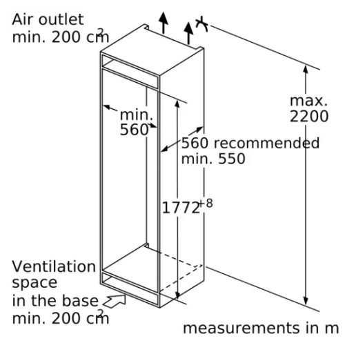 Встраиваемый холодильник Bosch KIL82AFF0, белый