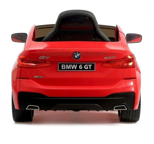 Электромобиль BMW 6 Series GT, цвет красный, EVA колеса, кожаное сидение