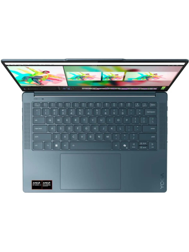 Ноутбук Lenovo Yoga Slim 7 14AKP10, 14.5" (2944x1840) OLED 90 Гц/AMD Ryzen AI 7 350/32 ГБ DDR5/1024 ГБ SSD/AMD Radeon Graphics/Без системы, Бирюзовый (83KG0013RK)
