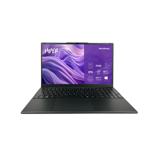 Ноутбук HIPER Workbook I151, 15.6" (1920x1080) IPS/Intel Core i3-1215U/8 ГБ DDR4/256 ГБ SSD/Intel UHD Graphics/Windows 11 Pro, Черный (FWBC151-I312UR08N2FABWPG)