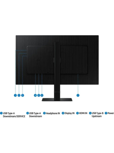 Монитор Samsung 27" S27D800EAI, 3840x2160, IPS, 60Hz, HDMI+DP+USB, pivot, black