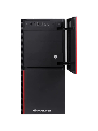 Системный блок Гравитон Д53И, Intel Core i5-13400/16 ГБ DDR4/512 ГБ SSD/Intel UHD Graphics/Без ОС/Клавиатура, мышь, черный (226662)