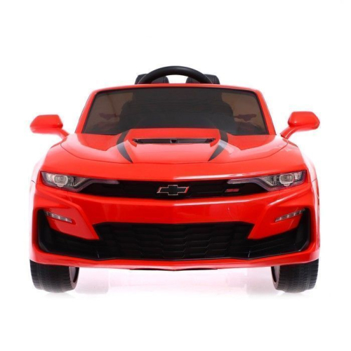 Электромобиль CHEVROLET CAMARO 2SS, EVA колеса, кожаное сидение, цвет красный