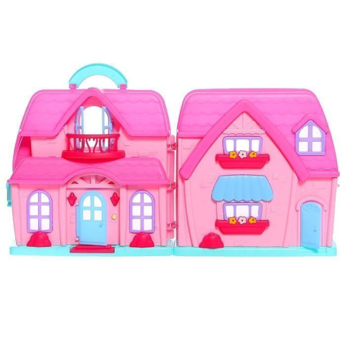 Пластиковый домик для кукол «Семья» с фигурками и аксессуарами, световые и звуковые эффекты