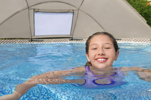 Каркасный бассейн Steel Pro Max Bestway 561FY BW 396x107см, 11133 л, фил.-нас. 2006 л\ч, лестн, тент, навес