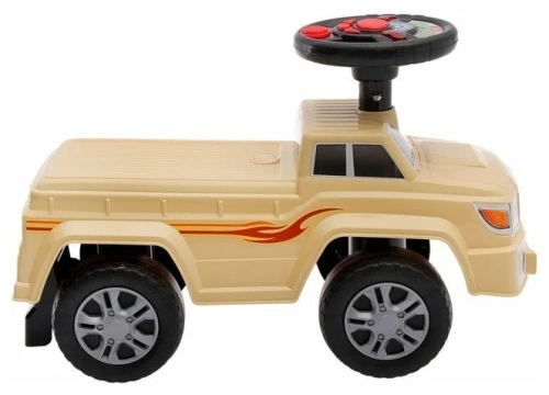 Толокар «Джип», световые и звуковые эффекты, цвет бежевый