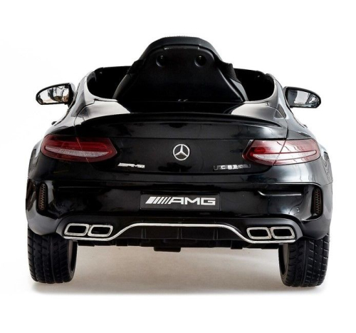 Электромобиль MERCEDES-BENZ C63 S AMG, цвет черный, EVA колеса