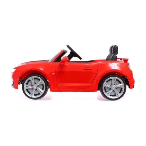 Электромобиль CHEVROLET CAMARO 2SS, EVA колеса, кожаное сидение, цвет красный