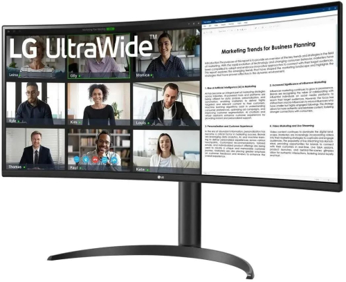 Монитор LG 34" UltraWide 34WR55QK-B WQHD VA LED черный