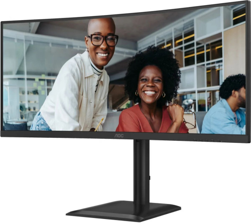 Монитор AOC 34" CU34E4CV 1500R, VA UWQHD, 4ms, 120 Гц, черный