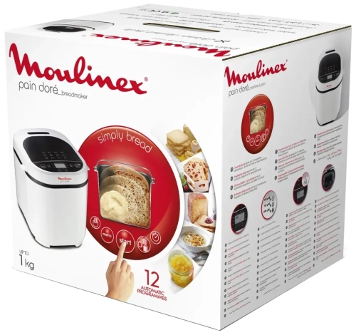 Хлебопечка Moulinex OW2101 Pain Dore, белый/черный
