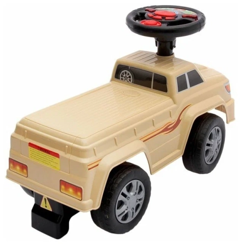 Толокар «Джип», световые и звуковые эффекты, цвет бежевый