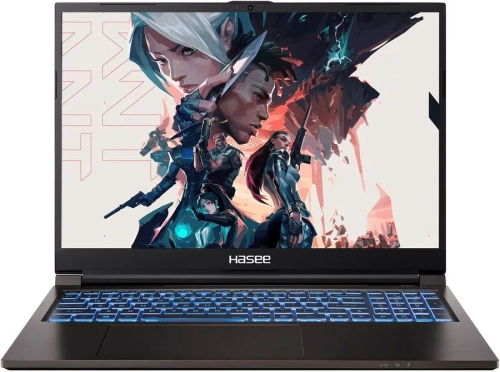 Ноутбук игровой HASEE T8-DA7NP+, 16", IPS, Intel Core i7 12700H 2.3ГГц, 14-ядерный, 16ГБ DDR4, 512ГБ SSD, NVIDIA GeForce RTX 3060 для ноутбуков - 6 ГБ, Free DOS, черный