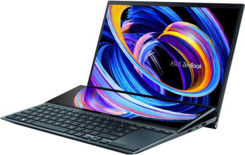 Ноутбук ASUS ZenBook Duo UX482EGR-HY391W, 14", IPS, Intel Core i7 1165G7 2.8ГГц, 16ГБ, 512ГБ SSD, NVIDIA GeForce MX450 - 2048 Мб, Windows 11 Home, 90NB0S51-M001H0, синий