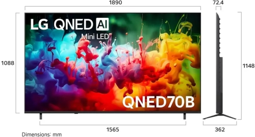 Телевизop LG 85QNED70B6A