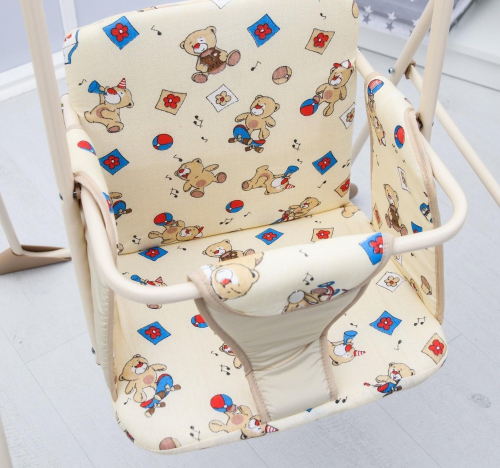 Качели детские напольные «Ветерок», бежевые рисунок МИКС