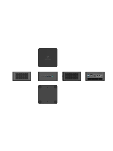 Мини-ПК MINISFORUM UM890 Pro, AMD Ryzen 9 8945HS / Отсутствует DDR5 / Отсутствует SSD / AMD Radeon Graphics / Windows 11 Pro, черный (UM890PRO / BAREBONE)