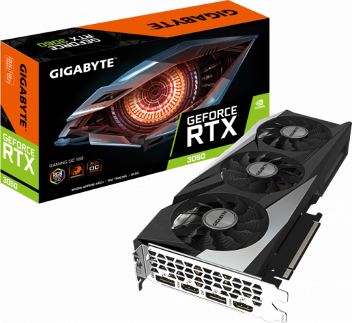 Видеокарта Gigabyte nVidia GeForce RTX3060 12Gb (GV-N3060GAMING OC-12GD V2.0 LHR)