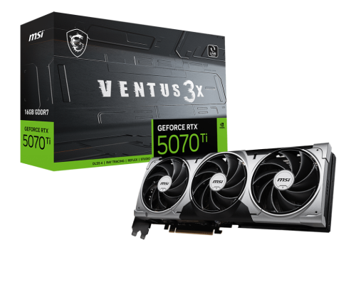 Видеокарта PCIE16 RTX5070TI 16GB RTX 5070 Ti 16G VENTUS 3X OC MSI