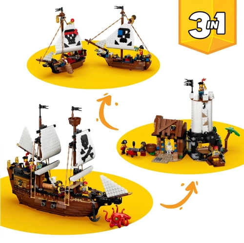 Конструктор LEGO Creator 31387 Легендарный пиратский корабль 3 в 1