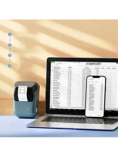Термопринтер Niimbot B1 203dpi 50мм / с / USB / BT для печ.этик. голубой