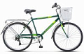 Городской велосипед STELS Navigator 250 V 26 Z010 (2023) 19" Зеленый + корзина (требует финальной сборки)