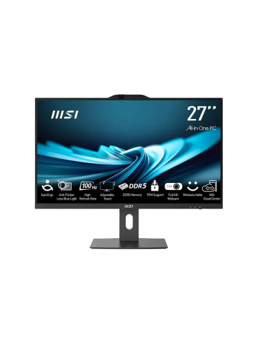 Моноблок MSI PRO AP272P 14M-1207XRU, 27" (1920x1080) IPS 100 Гц/Intel Core i7-14700/16 DDR5/1024 ГБ SSD/Intel UHD Graphics/Без ОС/Клавиатура, мышь, Черный (9S6-AF8321-1207)
