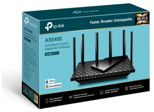 Wi-Fi роутер TP-LINK Archer AX73, черный