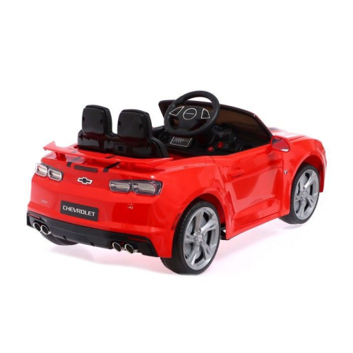 Электромобиль CHEVROLET CAMARO 2SS, EVA колеса, кожаное сидение, цвет красный