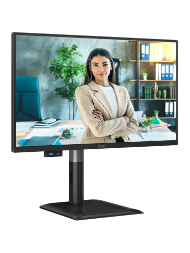 Монитор AOC 24P4U 23.8" 1920x1080 WLED 16:9 IPS 300cd, 1500:1, 20M:1, 4ms, 178°/178°, VGA, HDMI, DP, USB hub: USB3.2x3, USB-B3.2, USB-C(15W), 120Hz, Speakers, Tilt, Height, Swivel, Pivot, Internal, VESA, Black, 3y