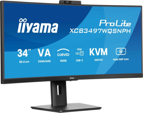 Монитор Iiyama 34" ProLite XCB3497WQSNPH-B1 черный VA LED