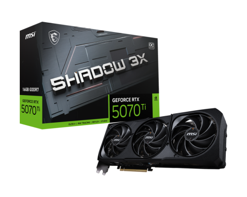 Видеокарта PCIE16 RTX5070TI 16GB RTX 5070 Ti 16G SHADOW 3X OC MSI