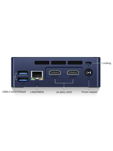 Мини-ПК Beelink Mini S12, Intel N95 / 8 ГБ DDR4 / 256 ГБ SSD / Intel UHD Graphics / Windows 11 Pro, синий (BL / MINI S12 / N95 / 8G / 256G / Navy Blue)