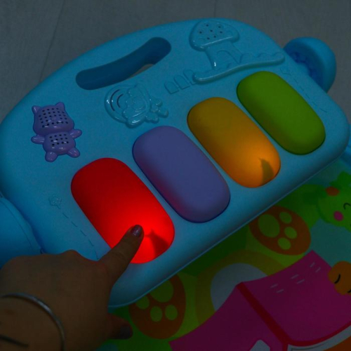 Развивающий коврик «Лев», с пианино, голубой Развивающий коврик «Лев», с пианино, голубой