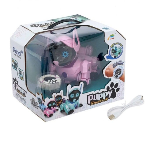 Робот-собака радиоуправляемый «Паппи», световые и звуковые эффекты, работает от аккумулятора, цвет розовый Робот-собака радиоуправляемый «Паппи», световые и звуковые эффекты, работает от аккумулятора, цвет розовый